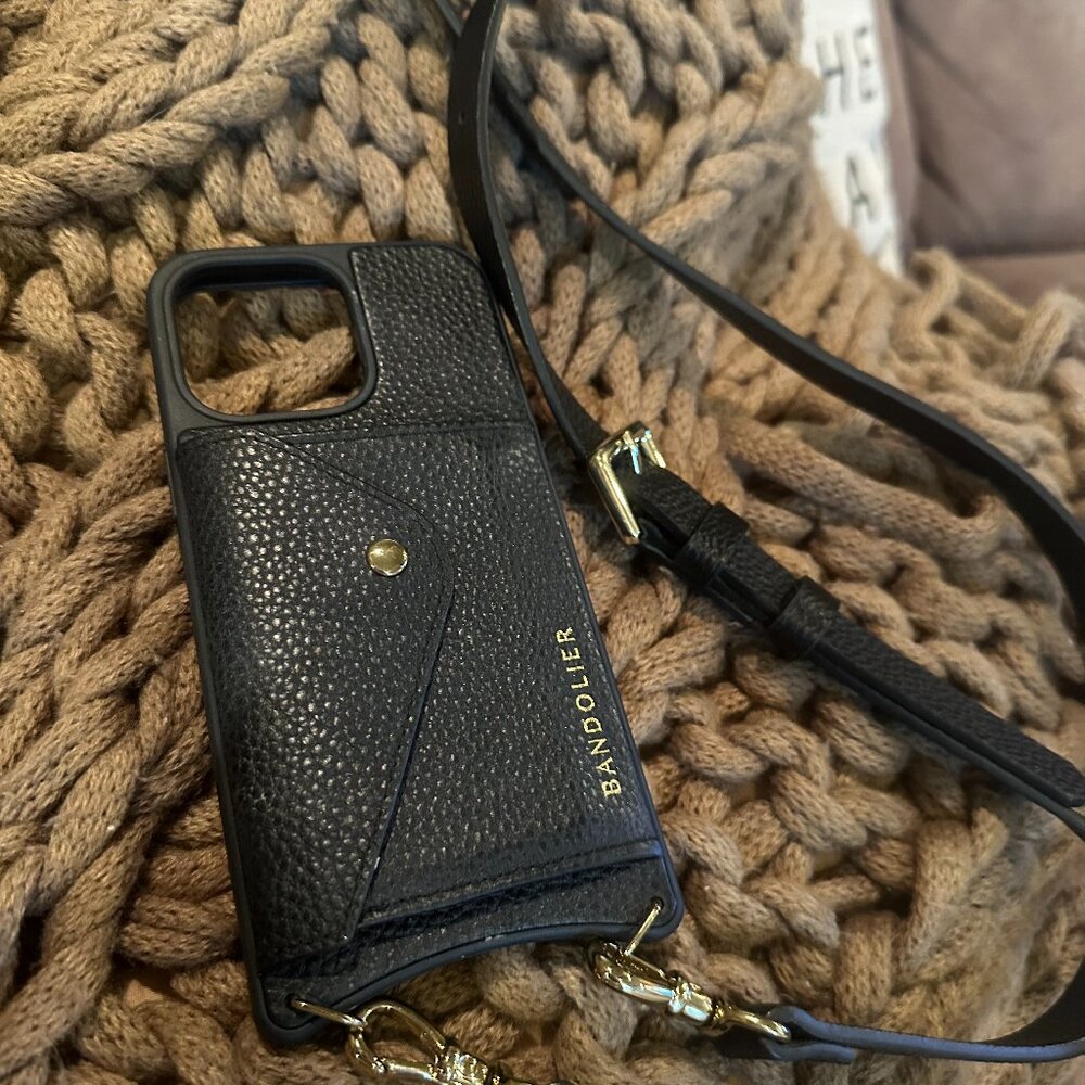 Bandolier HAILEY Crossbody IPhone Case in Black/Gold  Iphone Pro Max 14